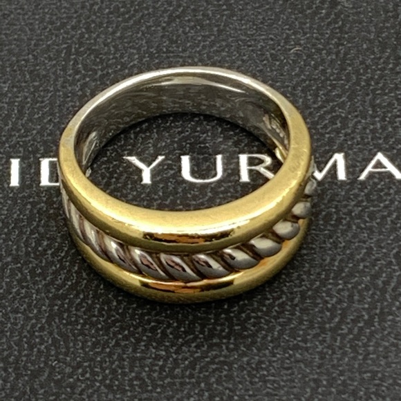 David Yurman Jewelry - David Yurman 925 28 Kt Gold Cable Ring Sz7